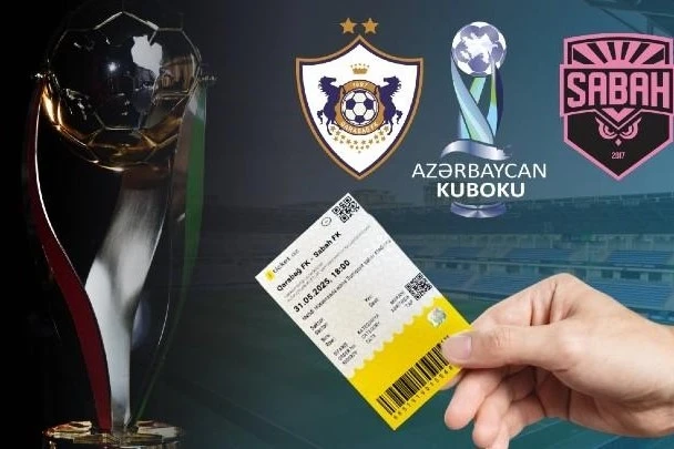 How many tickets were sold for the Qarabag - Sabah final match?