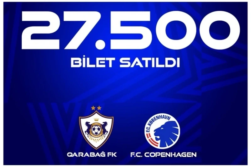 Qarabağ - Kopenhagen mat&ccedil;ına 27 500 bilet satılıb