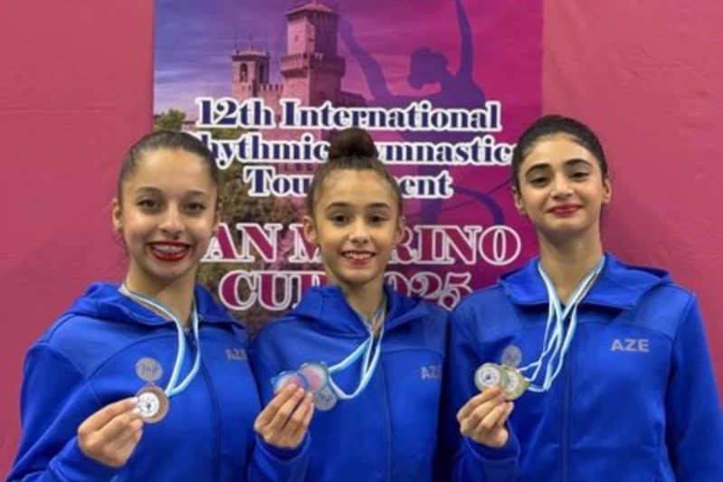 Azərbaycan bədii gimnastları San-Marino turnirində 7 medal qazanıb