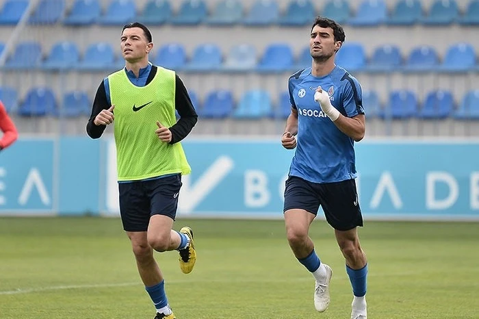 Azerbaijan national team's preparation before the Latvia game at Liv Bona Dea Arena - PHOTO