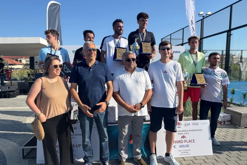 Crocus Fitness Sea Breeze International Padel Cup turnirinin qalibləri mükafatlandırılıb