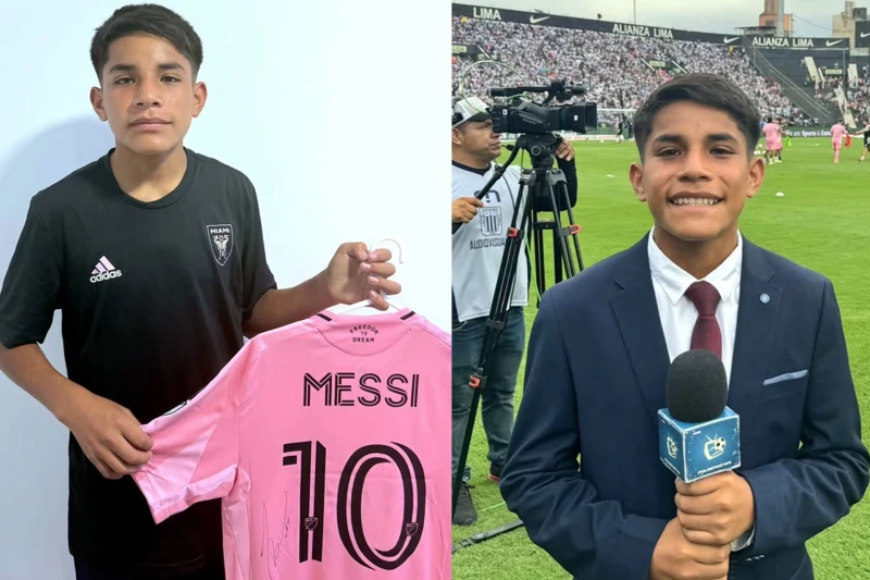 Messi Libertadores şərhçisi Pol Deportes ilə Peruda görüşdü: Xəyal gerçəkləşdi