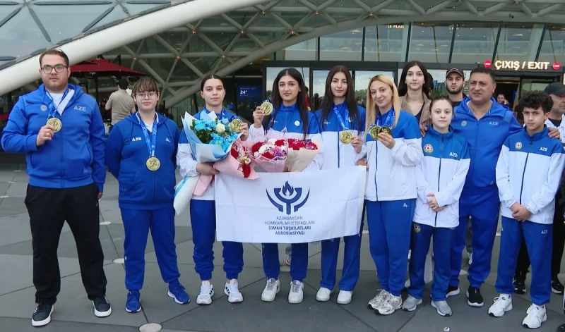 Avropa çempionu Mədinə Sadıqova Vətənə qayıtdı: Mənə dəstək olan hər kəsə təşəkkür edirəm