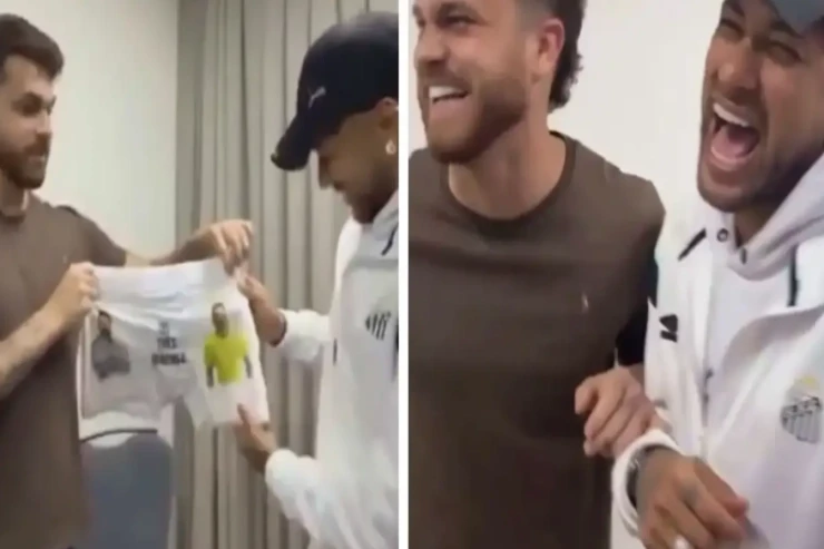 Neymar'a Garip Taraftar Hediyesi: Kendisinin ve Messi'nin Resimlerinin Olduğu İç Çamaşırı