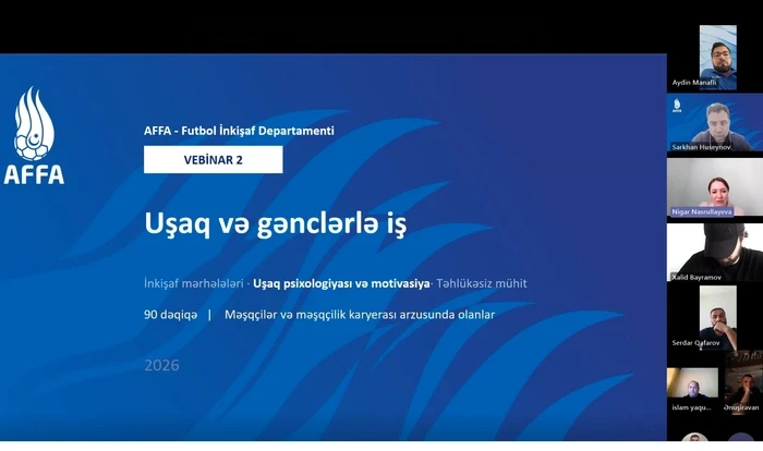 AFFA Uşaq və Gənclərlə İş üzrə Vebinarlar Silsiləsini Davam Etdirir