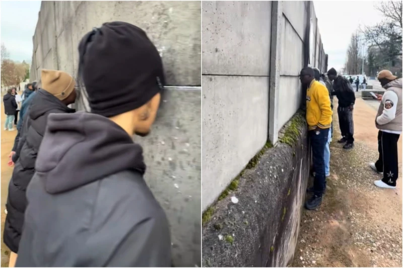 Fransada bilet tapa bilməyən azarkeşlər Marsel matçına divardakı dəliklərdən baxdılar