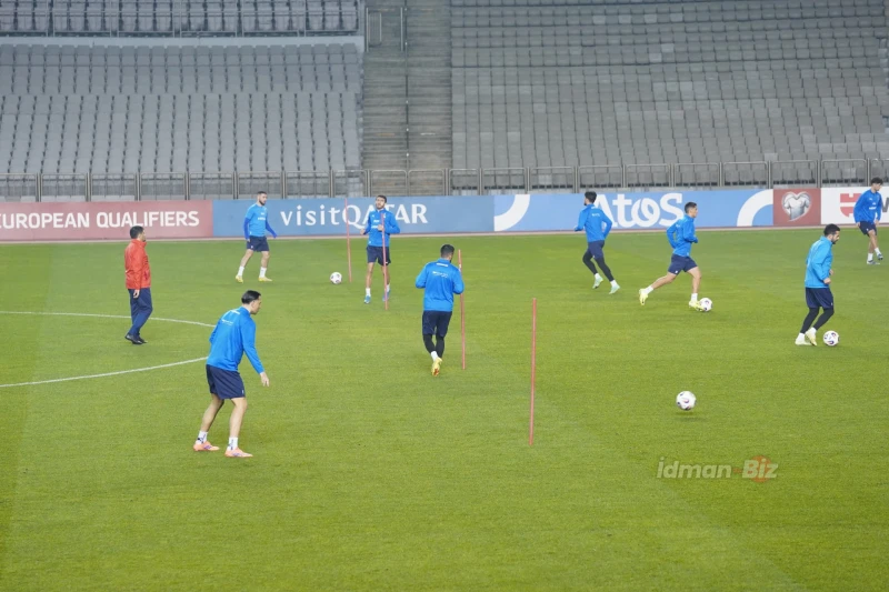 Azərbaycan millisi Fransa ilə oyun öncəsi Bakıda məşq edib