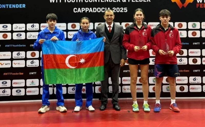 Azərbaycanın stolüstü tennisçiləri Türkiyədə keçirilən turnirin qızıl medalını qazanıblar