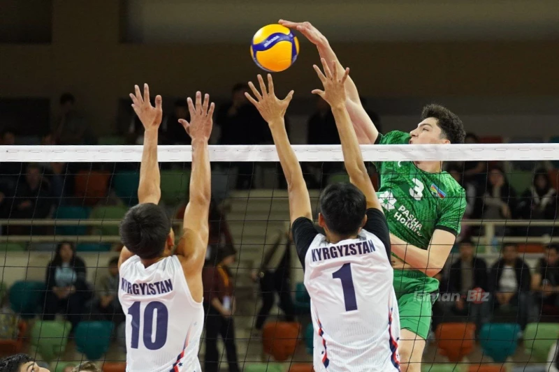 III CIS Oyunları: Azerbaycan Erkek Voleybol Milli Takımı Kırgızistan'ı Mağlup Etti - FOTO