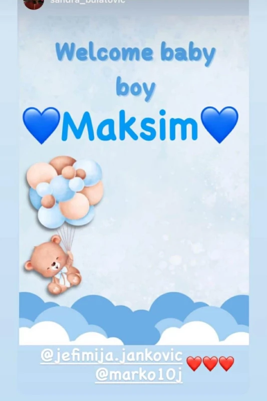 Marko Yankoviç ikinci dəfə ata oldu