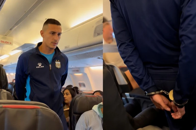 Argentinalı futbolçunun təyyarədəki zarafatı həbslə nəticələndi