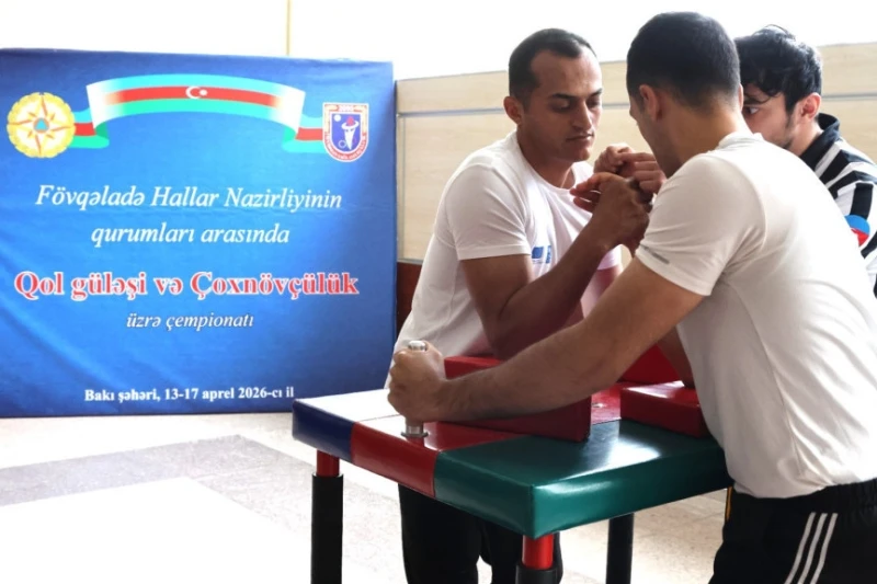 FHN qurumları arasında qol güləşi və çoxnövçülük üzrə çempionatın nəticələri açıqlandı - FOTO