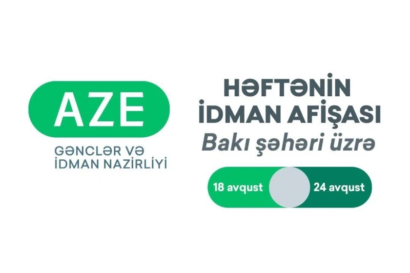 Bakıda Avqustun 18-24-ü üçün İdman Tədbirləri Afişası