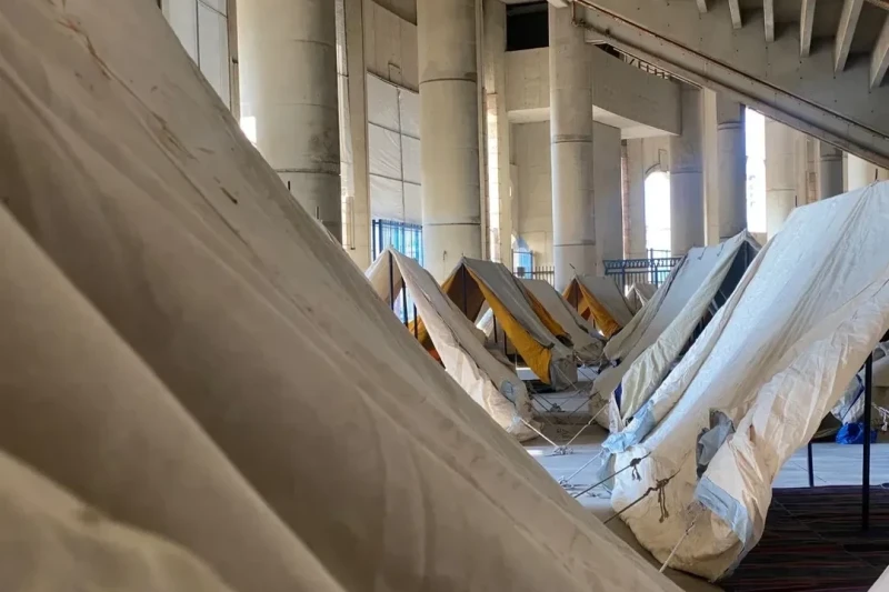 Beirut Football Stadium Becomes Shelter for the Homeless