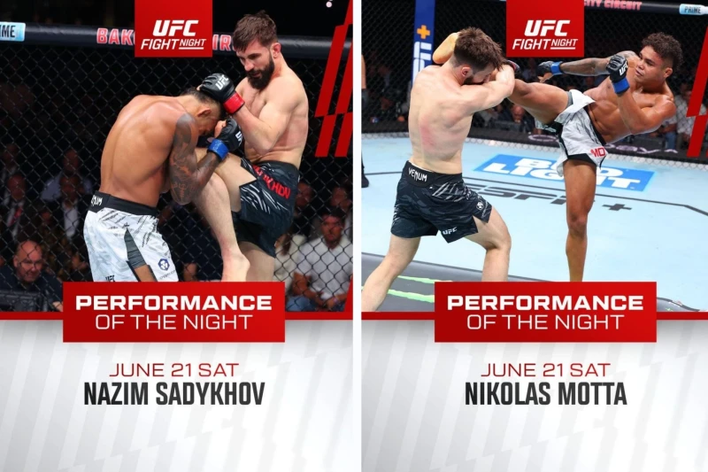 Nazim Sadıkov ve Nikolas Motta UFC Fight Nightta Gecenin Performansı Ödülünü Kazandı - 100 Bin Dolar