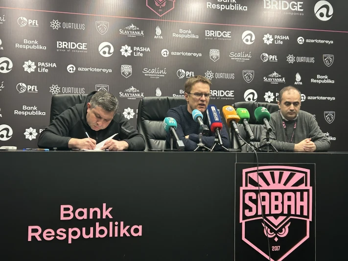 Valdas Dambrauskas shared his thoughts and answered journalists' questions after the Sabah - Qabala game