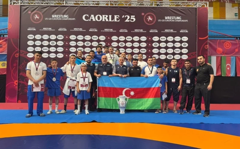 Azərbaycanın U15 yunan-Roma güləşi üzrə millisi İtaliyada Avropa çempionu olub