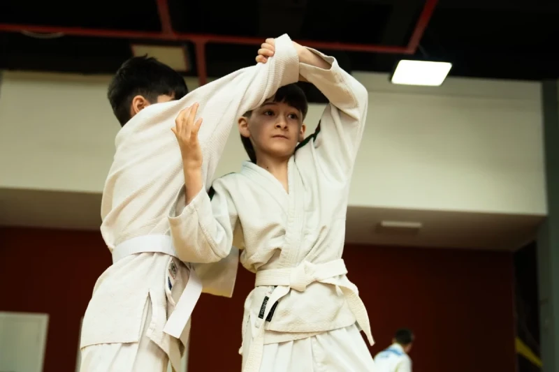 Judokas in Absheron Pass Belt Degree Exams