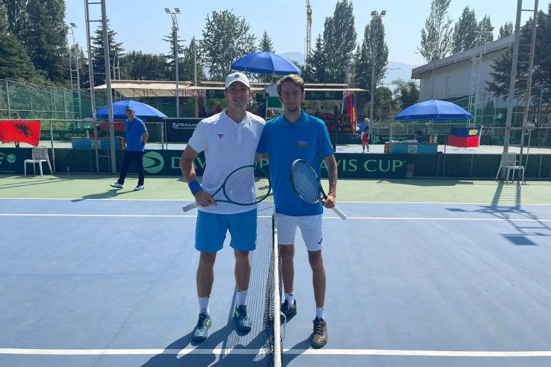 Azerbaijani tennis players defeated the Andorra team in the Davis Cup