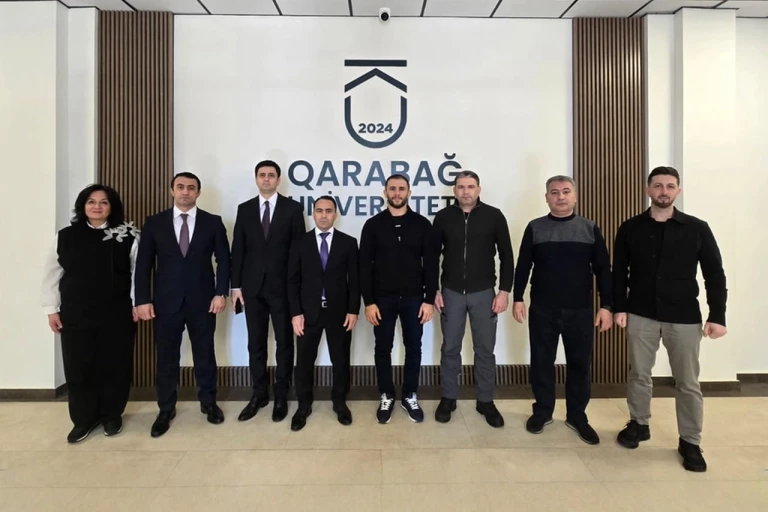 Azerbaycan Güreş Federasyonu yönetimi Karabağ'ı ziyaret etti