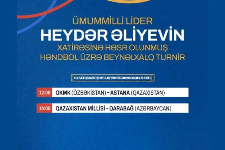 Handball tournament dedicated to the memory of National Leader Heydar Aliyev: Today OKMK - Astana and Kazakhstan - Karabakh games will be held