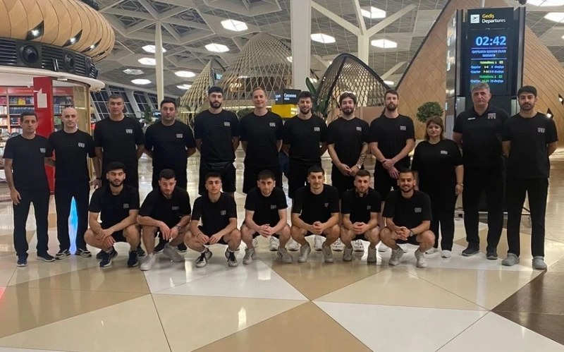 Azerbaijan national volleyball team departs for Sweden for the first round matches of the Silver European League