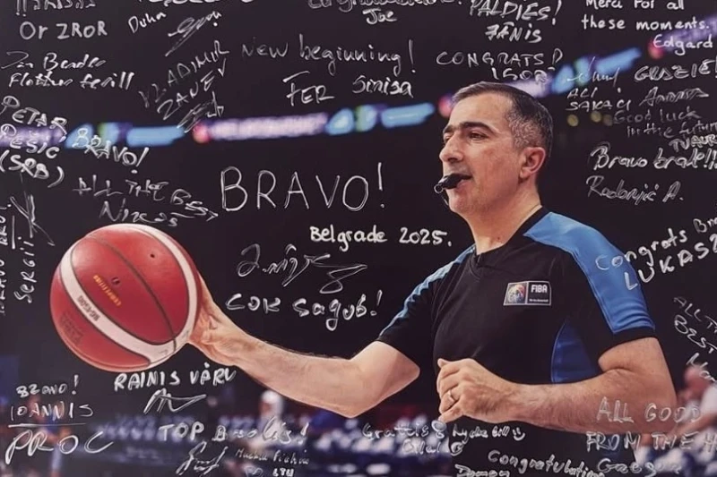 Alakbar Hasanov's last refereeing game in FIBA competitions