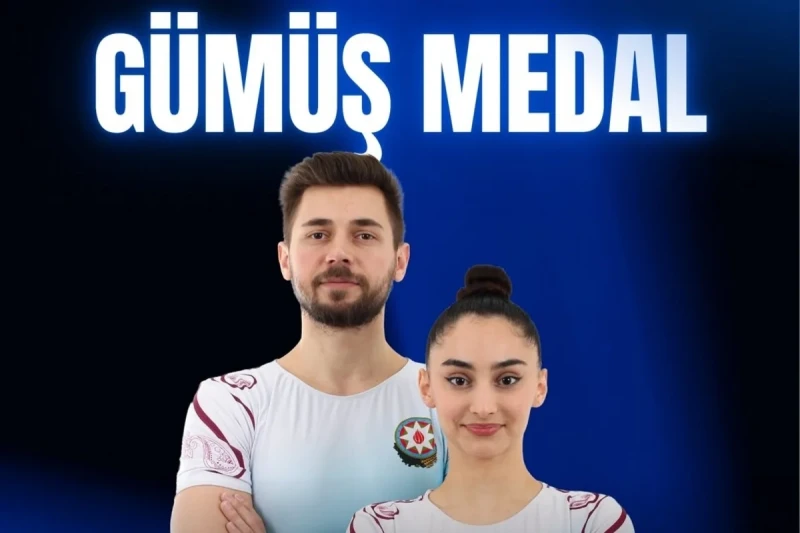 Mədinə Mustafayeva və Vladimir Dolmatov Aerobika Gimnastikası Dünya Çempionatında Gümüş Medal Qazandılar