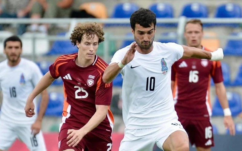 Azerbaijan and Latvia national teams played to a draw