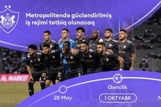 Qarabağ-Kopenhagen oyunu ilə əlaqədar Bakı metrosu gücləndirilmiş iş rejiminə keçəcək