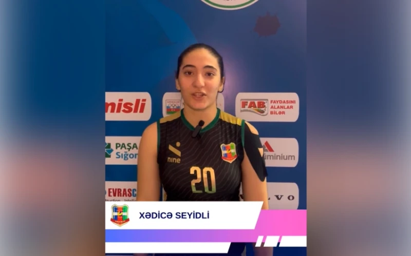 "Abşeron"un voleybolçusu: "Bugünkü qələbəyə görə çox sevincliyəm"