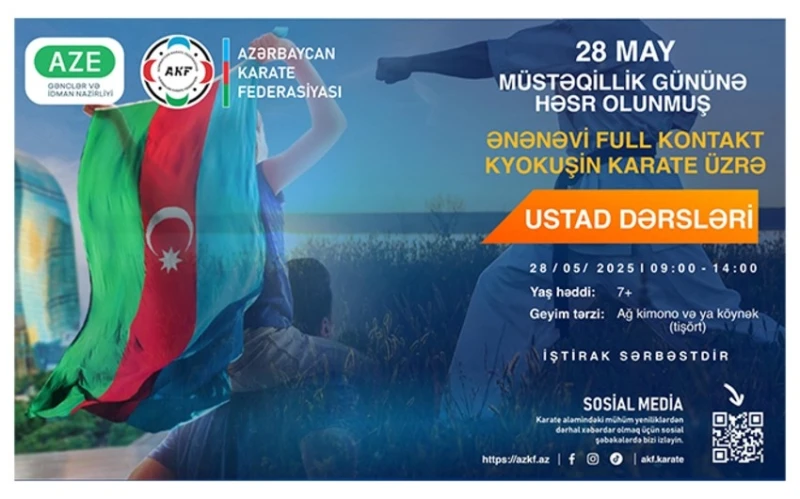 Bakıda 28 May – Respublika Günü ilə əlaqədar karate seminarı keçirilib