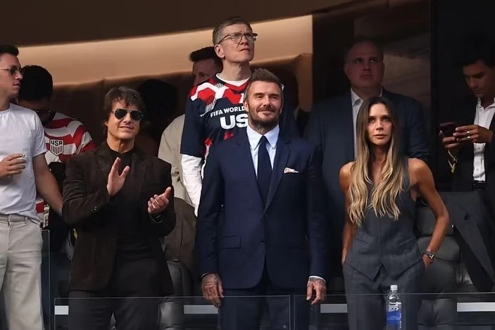 Beckham ve Tom Cruise, ABD millî takımının mundialdeki ilk maçını izledi