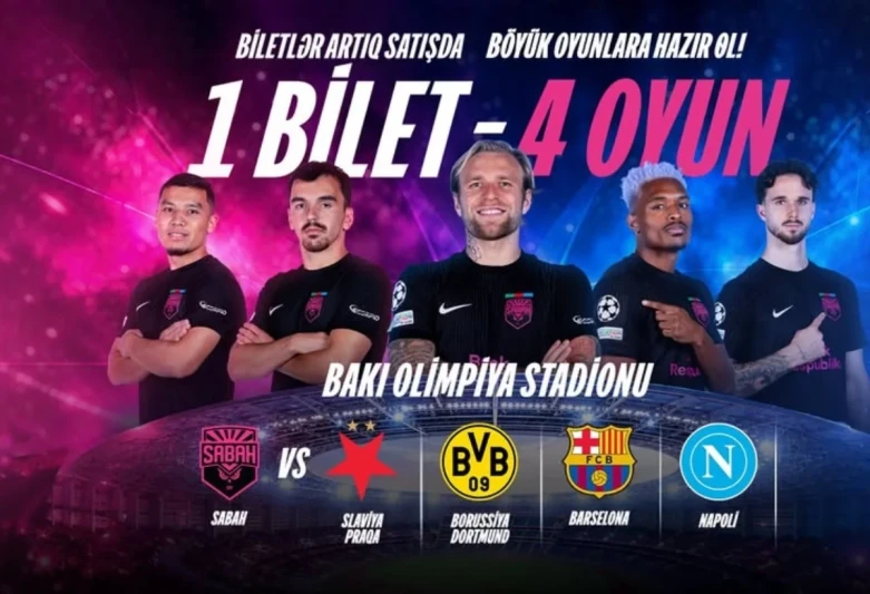 “Sabah”ın UEFA Çempionlar Liqası dörd ev matçına vahid QR bilet satışa çıxdı