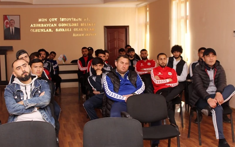 Azərbaycan I Liqa klubunun futbolçularına danışılmış oyunlarla bağlı seminar keçirilib