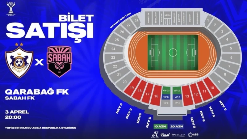 Qarabağ - Sabah matçının bilet satışı başlayır