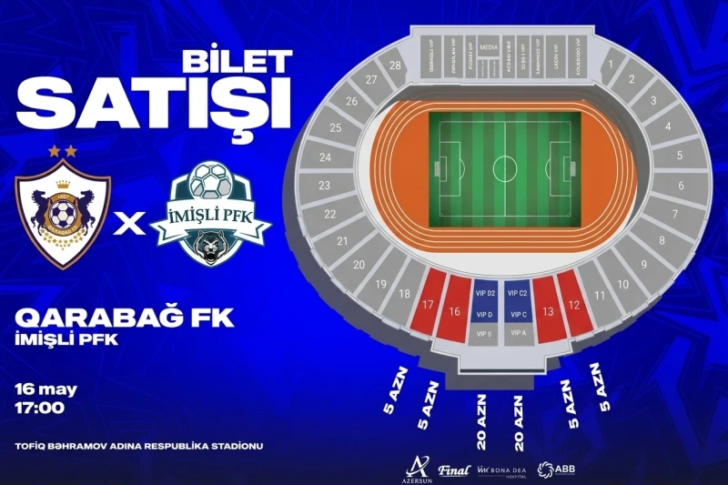 Qarabağ - İmişli oyunu üçün bilet satışı başlayır