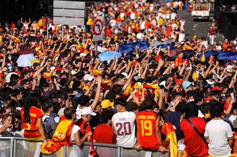 The victory parade of the Spanish national team in the World Cup is being held in Madrid