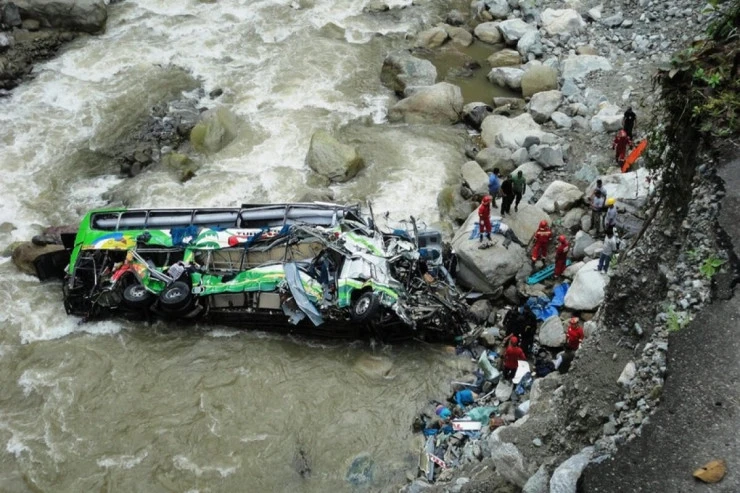 At least 20 people die as bus plunges from bridge into river in Nigeria