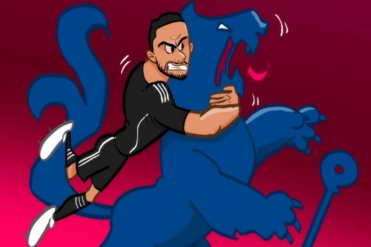 Omar Momanidən Qarabağ - Çelsi matçına karikatura: Ürəkli mübarizə!