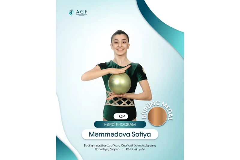 Sofiya Məmmədovanın Zaqrebdəki bürünc topu