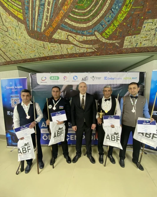 Erkekler Arasında Bilardo Dinamik Piramit Türünde Azerbaycan Şampiyonası'nın Galibi Belli Oldu