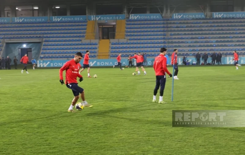 Azərbaycan millisi Sent Lüsiya ilə oyundan əvvəl açıq məşq keçirib