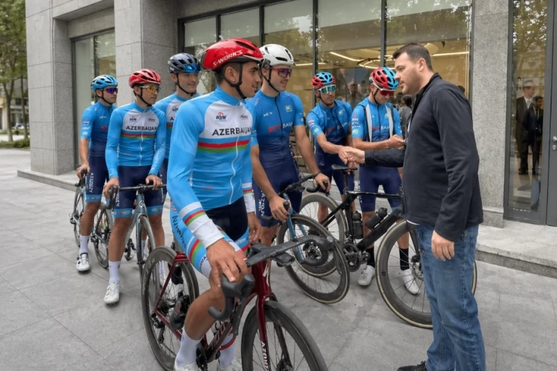 Emin Ağalarov Daşkənddə Azərbaycan velosiped yığması ilə görüşüb, onlara Bakı-Xankəndi yarışında uğurlar arzulayıb