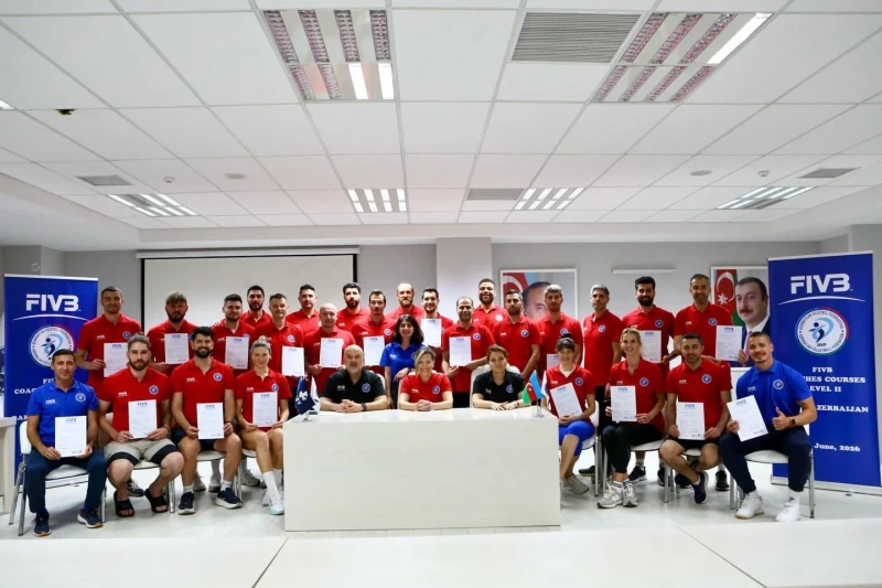 Voleybol üzrə beynəlxalq Level-2 məşqçi sertifikatları təqdim olunub