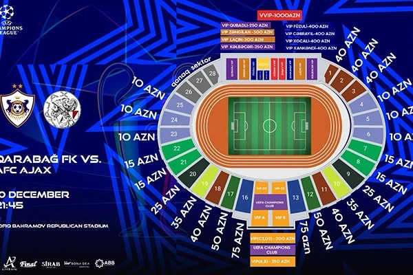 Qarabağ - Ayaks matçına biletlər sürətlə satılır