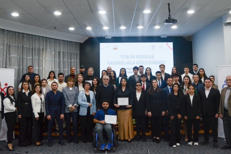 Etik və psixoloji bacarıqlara güclü idmançı layihəsinin təltifetmə mərasimi keçirilib