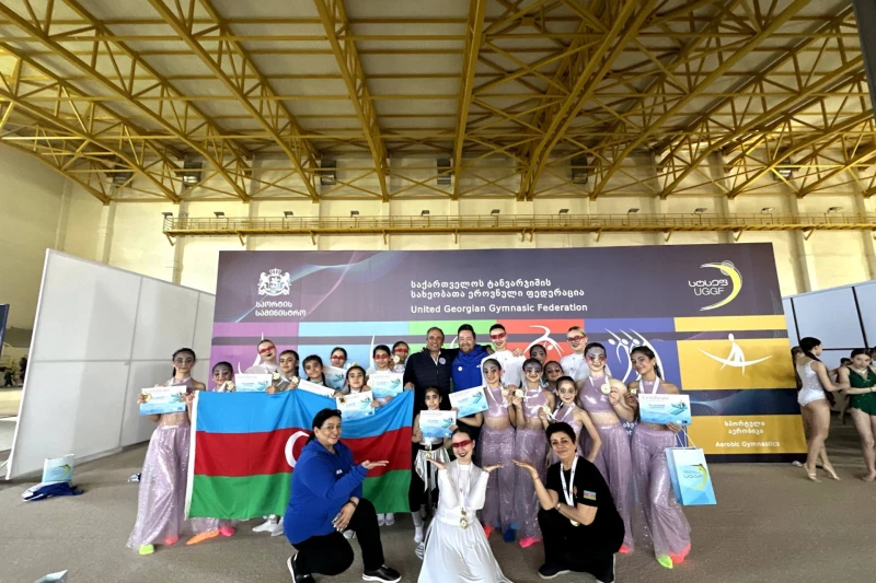 Azərbaycan gimnastları Tbilisi Gymnaestrada turnirində birinci yerə çıxıblar - FOTO