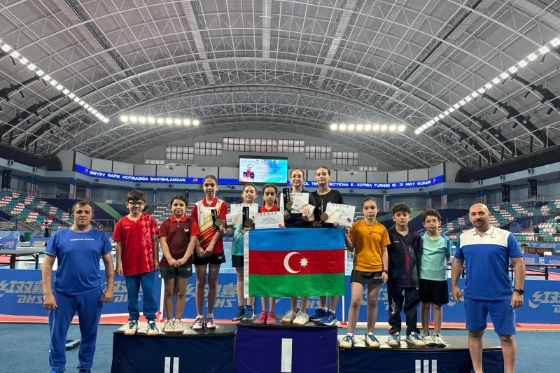 Azərbaycan stolüstü tennisçiləri Özbəkistandan 7 medalla qayıdıblar