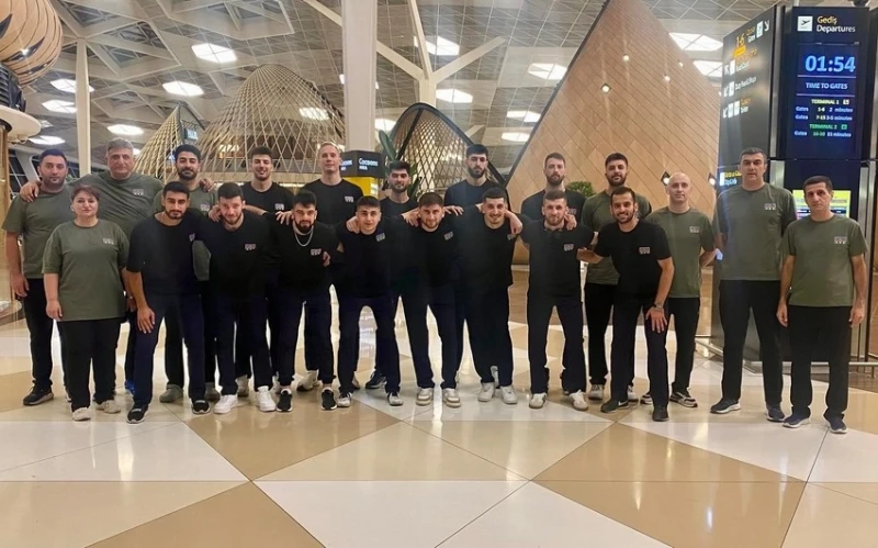 Azerbaycan voleybol milli takımı Gümüş Avrupa Ligi turu için Faroe Adaları'na gitti